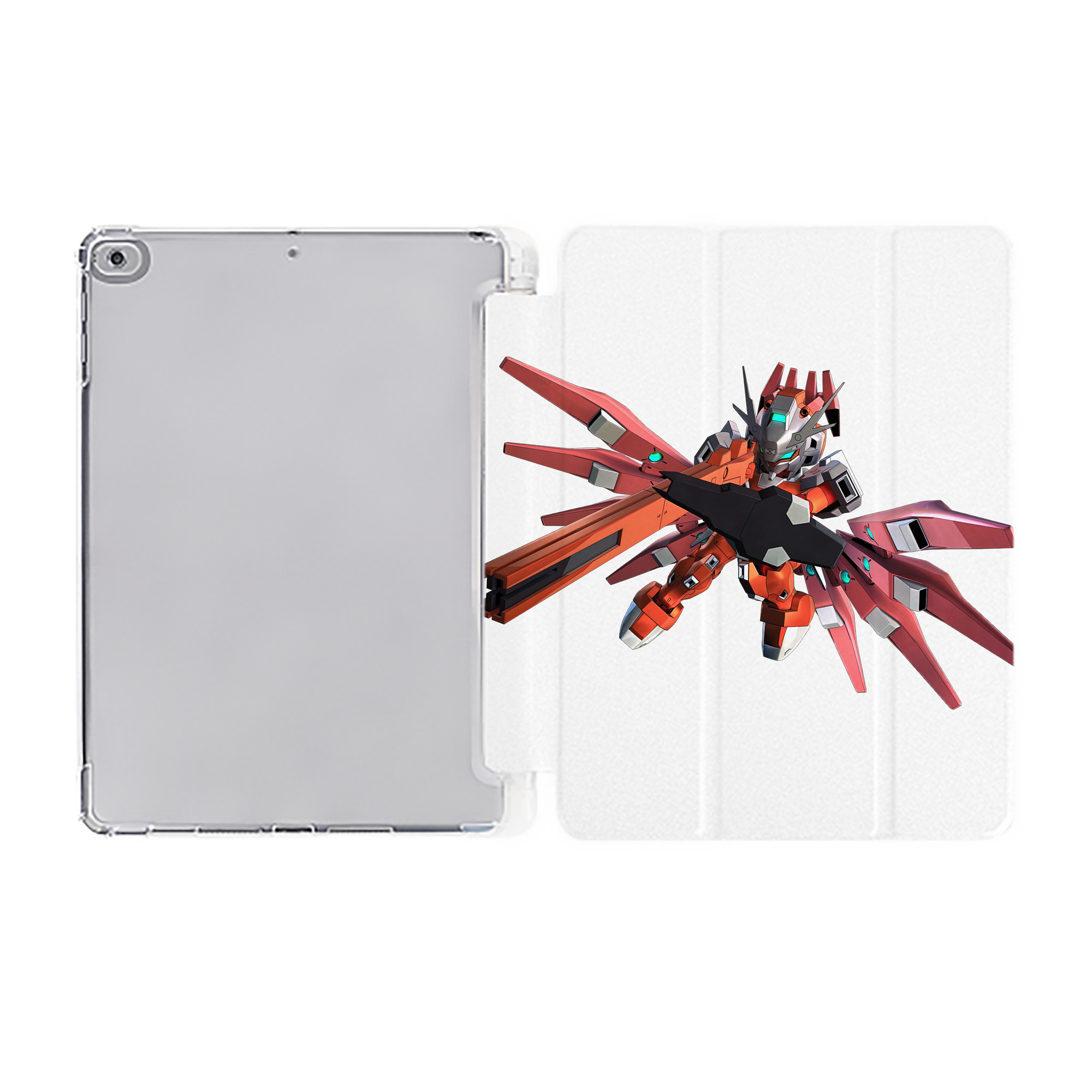 （画像用） 機動戦士ガンダム Mobile Suit Gundam IPad ケース ペン収納付き 三つ折りスタンド PUレザー×シリコン 対応機種9.5/10.5/10.9インチ